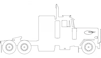 Силуэт грузовика Peterbilt