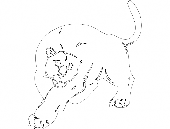 Макет "Животное-талисман большая кошка" 0