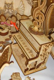 Макет "Деревянное игрушечное пианино" 0