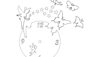 Layout of the "Butterfly fairy Clock"