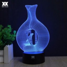 Макет "Форма вазы 3d лампа векторная модель" 0