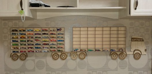 Макет "Игрушечный автомобиль хранения грузовик полка для детей автомобили 3 мм" 0