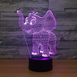 Макет "Детский слон 3d ночник настольная лампа 3d оптическая иллюзия лампа" 3