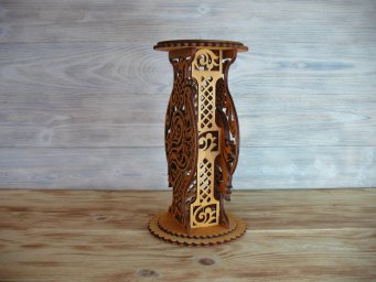 Макет "Декоративная ваза деревянная подставка для цветов" 1