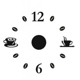Макет "Простой шаблон настенных часов для кофе" 0