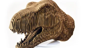 Макет "Слоистая модель головы динозавра тираннозавра t-rex"