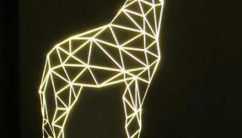 Макет "Ночник с оптической иллюзией жирафа 3d"