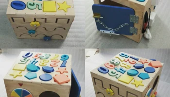 Макет "Дети ребенка образовательные игрушки деревянные строительные блоки игрушки"