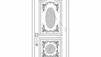 Макет "Современный дизайн одностворчатой двери"
