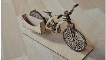 Макет "Велосипед деревянный органайзер 3d головоломка"