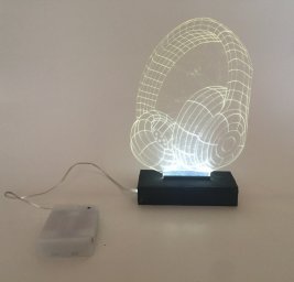 Макет "Ночник для наушников оптическая иллюзия лампа xmas подарок на день рождения" 0