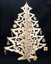 Макет "Новогодняя елка украшения didplay деревянные поделки" 0