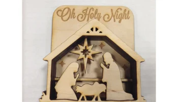 Макет "Шкатулка с изображением Рождества Христова"