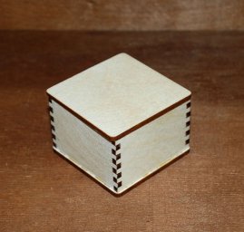 Макет "Пустая коробка для украшений пустая незаконченная деревянная коробка" 0
