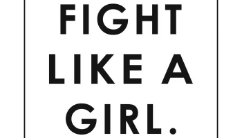 Макет "Fight like a girl poster"