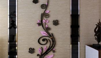 Макет "Цветок розы 3d акриловый настенный декор"