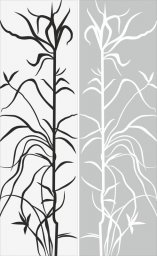 Макет "Дерево и листья абстрактный узор пескоструйный рисунок" 0