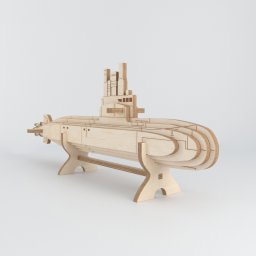 Макет "Деревянная модель подводной лодки" 0