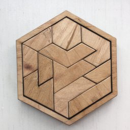 Макет "Деревянный шестиугольник головоломка игра для детей образовательный подарок" 3