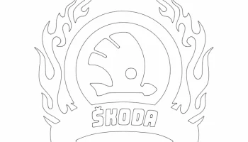 Макет "Логотип Skoda"
