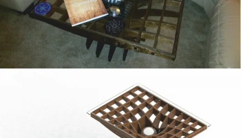 Макет "Фанерная мебель современный стол"