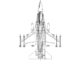 Макет "F16 вид сверху" 0