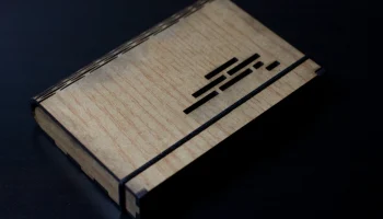 Макет "Деревянная коробка для флекса с живым шарниром"