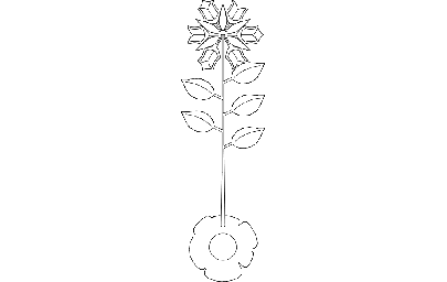 Макет "Растение роза" 0