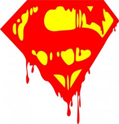 Макет "Кровоточащий супермен логотип вектор" 0