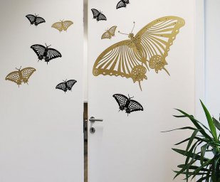 Макет "Наклейка на стену в виде бабочки" 2