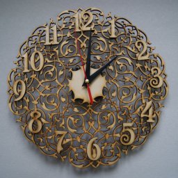 Макет "Настенные часы с цветочным рисунком" 0
