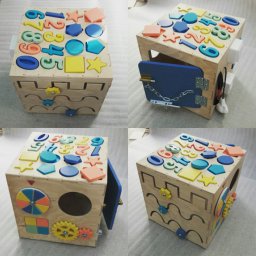 Макет "Дети ребенка образовательные игрушки деревянные строительные блоки игрушки" 0