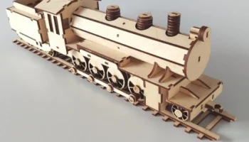 Макет "Игрушечный локомотив поезд двигатель пассажирский вагон товарный вагон и трек"