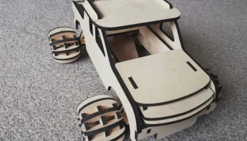 Макет "Деревянный игрушечный грузовик 3d модель"