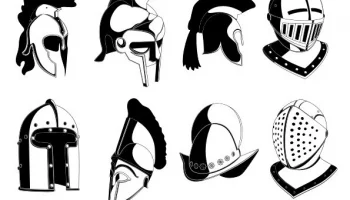 Древние шлемы вектор