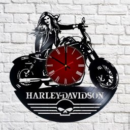 Макет "Harley davidson виниловая пластинка настенные часы" 0