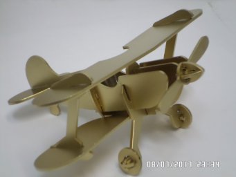 Макет "Винтажный ретро самолет биплан самолет самолет модель" 0