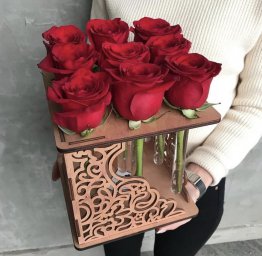 Макет "Подставка для цветов розы" 0