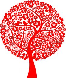 Абстрактное дерево любви вектор 0