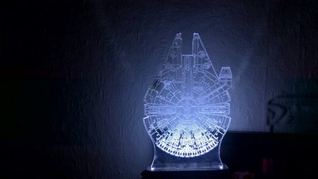Макет "Звездные войны тысячелетний дроид 3d лампа оптической иллюзии" 0