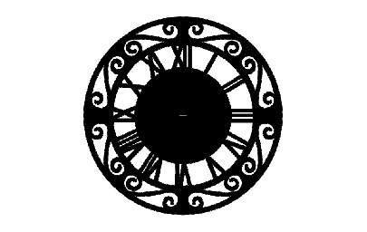 Макет "Часы с римскими цифрами" 0