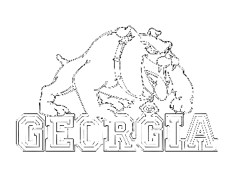 Макет "Логотип бульдогов Джорджии" 0