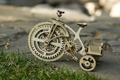 Макет "Деревянный механический велосипед" 0