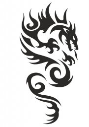 Макет "Кельтский феникс татуировка дракона вектор" 0