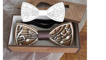 Макет "Деревянный галстук-бабочка"