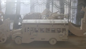 Макет "Школьный автобус модель плоская"