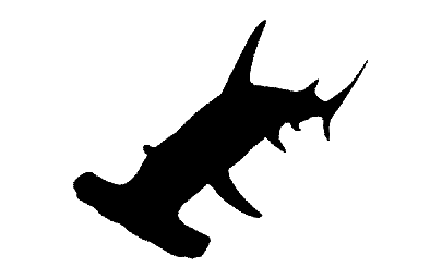 Mock-up "Silhouette of a shark with a hammer head" #4415871017 0