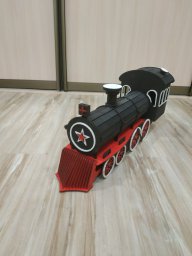 Макет "Деревянный поезд локомотив паровоз 3 мм svg файл" 0