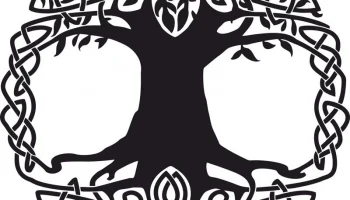 Макет "Дизайн татуировки кельтского дерева"