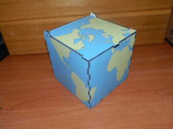Макет "Коробка для карты мира" 2